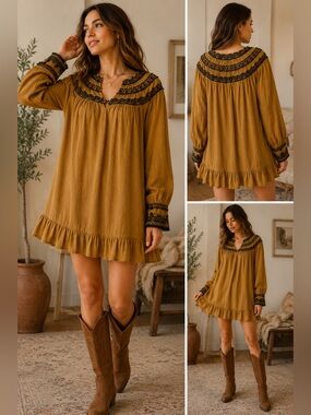 free people opposites attract mini dress Free People Opposite Attraction Long Sleeve Dress In Pink